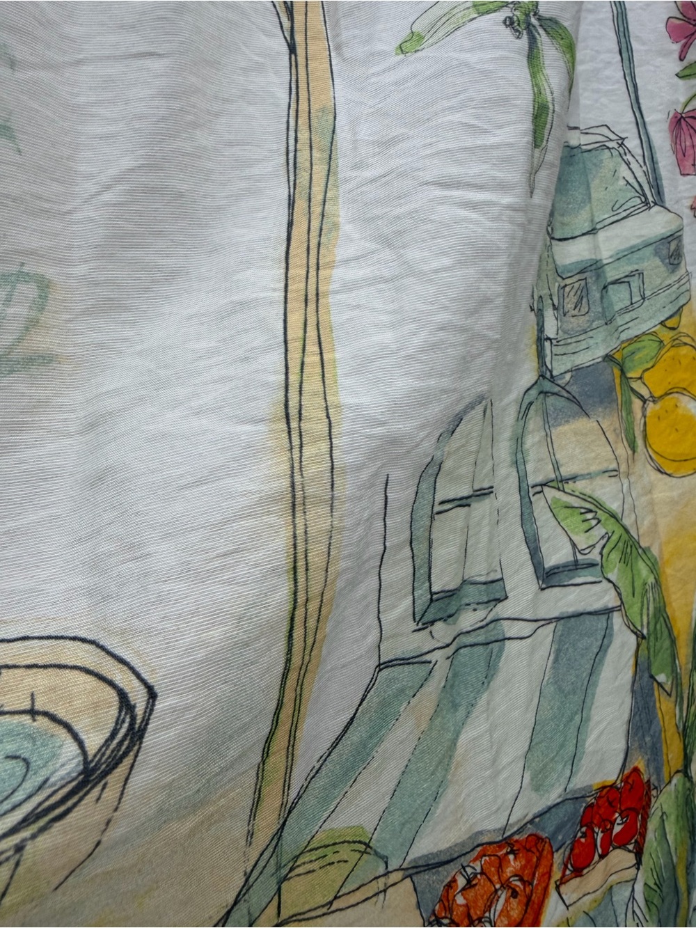 Moon River Tuckernuck Anouk Tank Garden Resort Print Midi Dress White Size M - Picture 8 of 10